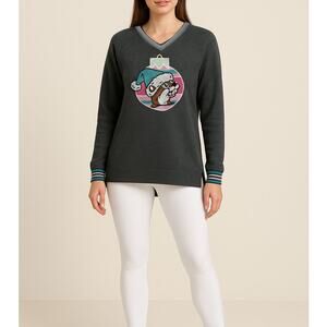 Buc-ee's Sweatshirt Christmas Ornament Embroidered Holidays Cotton Blend